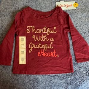 Cat & Jack 12 month LS tee  new with tags